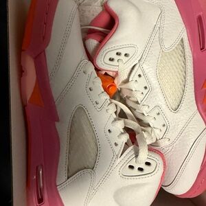Nike Air Jordan 5 Retro White Pink Sneakers